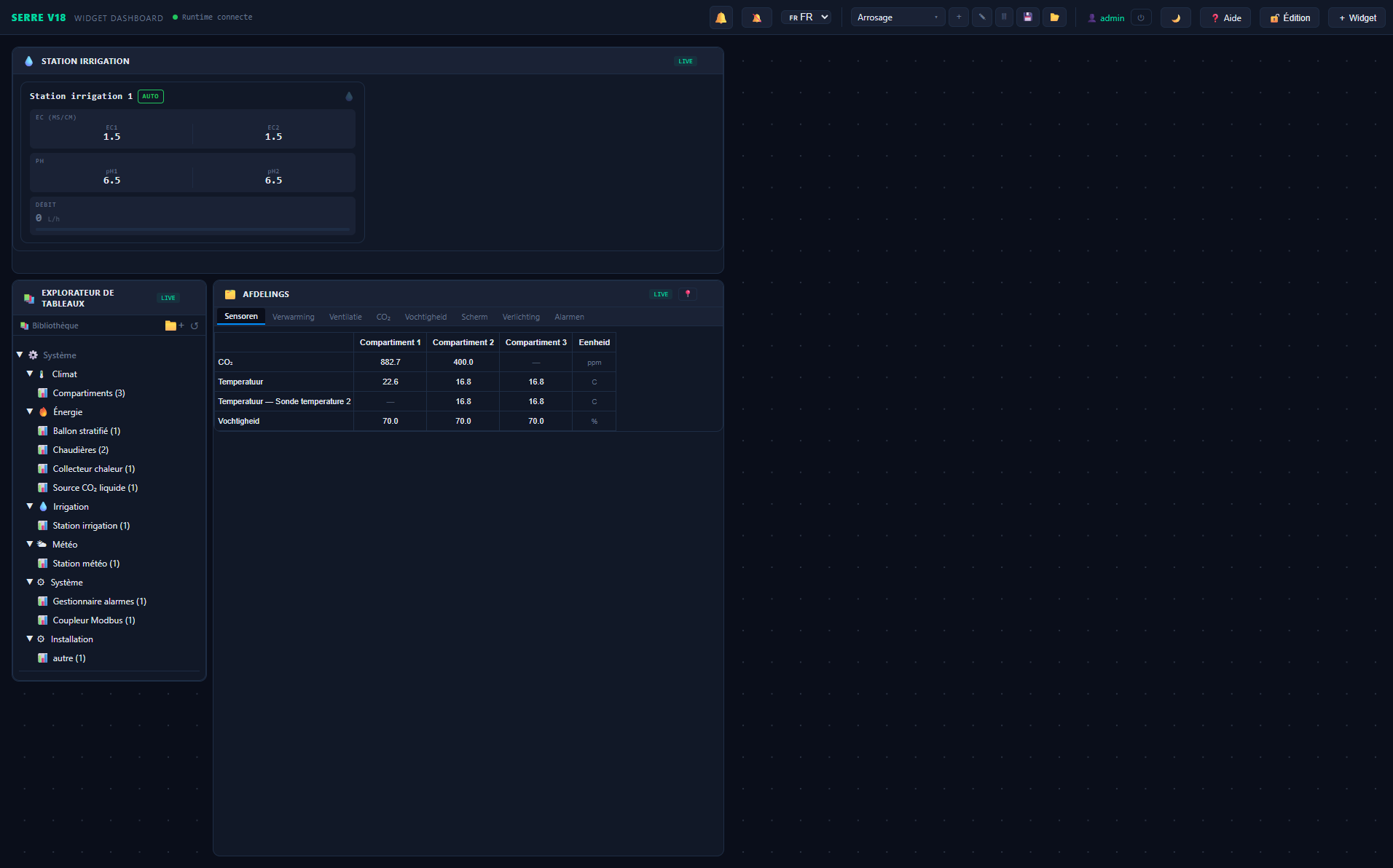 Widget Arrosage